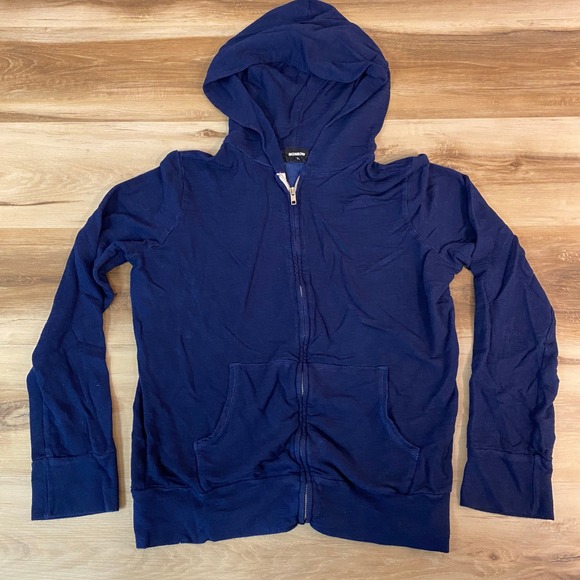 MONROW Full Zip Hoodie Womens Large Sweatshirt Pockets USA Made - Picture 1 of 9